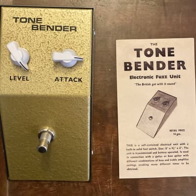 Sola Sound Tone-Bender Fuzz Pedal MKI Mark I Tonebender by Stu Castledine Version 1 OC75 Transistors image 4