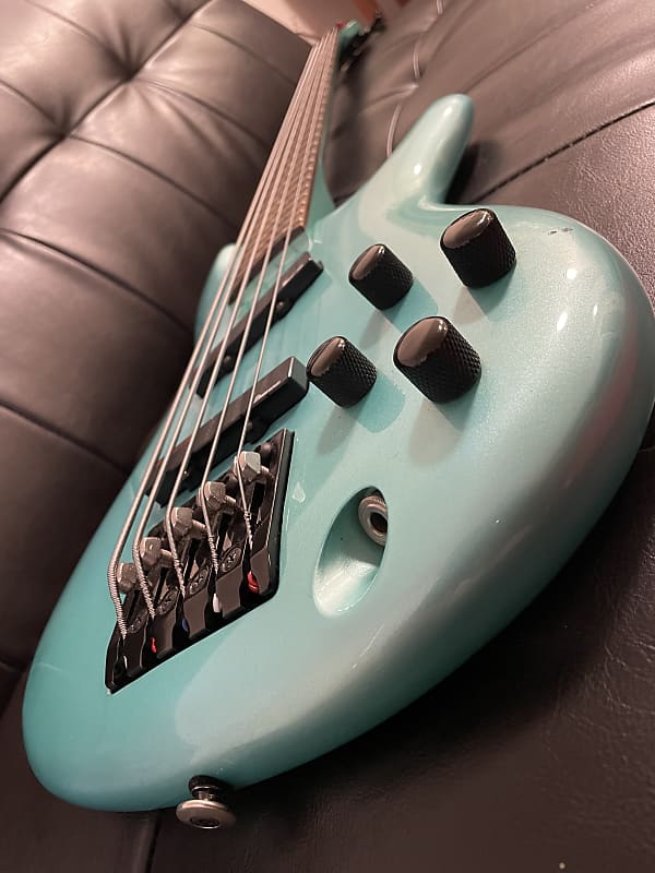 1988 Ibanez SR05 5 String Active Bass ,Made in Japan, Green Pearl