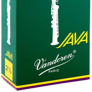 Vandoren SR3025 Java Soprano Saxophone Reeds - Strength 2.5 (Box of 10)