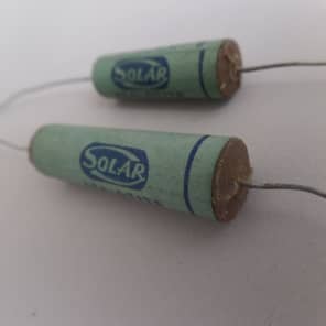 Solar SEALDTITE WAX MOLDED paper CAPACITORS .02 UF & .005 UF for VINTAGE GUITARS image 2