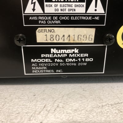 Numark DM 1180 DJミキサー　ベスタクス Numark DM 1180 DJミキサー ベスタクス