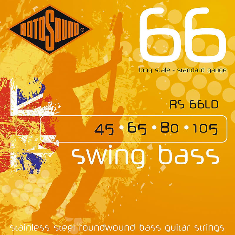 Rotosound RS66LD Classic Roundwound Swing Bass Med 4 Strings (.45-105) image 1