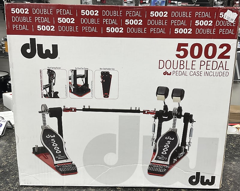 DW DWCP5002AD4 5000 Accelerator Double Bass Drum Pedal 2010s - Black/Red image 1