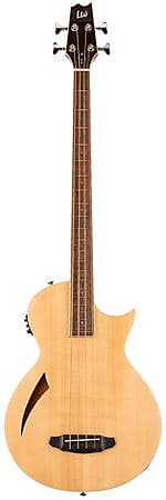 ESP LTD TL-4 Thinline Acoustic Electric Bass Guitar Natural image 1