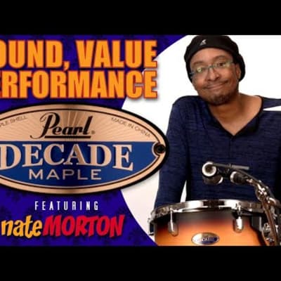Pearl Decade Maple 3pc Drum Set Satin Black Burst image 1