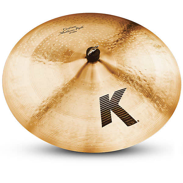 Zildjian K0856 22" K Custom Series Medium Ride Drumset Cast Bronze Cymbal with Dark Sound and Large Bell Size image 1