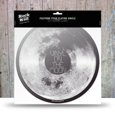 RockonWall Vinyl Record Player Felt Turntable Mat - Vinyl on the Moon image 1
