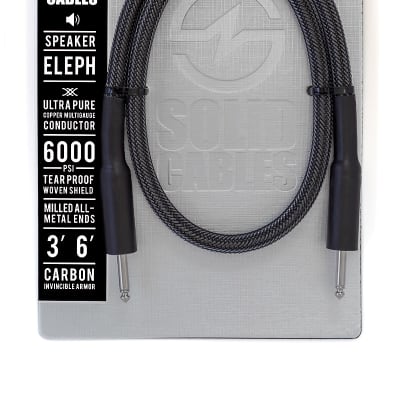 Solid Cables Eleph Speaker Cable 3' Carbon Black image 1