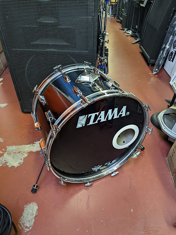 Closet Find! 1970s Tama Japan Imperialstar Midnight Blue Wrap 14 x 22" Bass Drum - Looks & Sounds Great! image 1