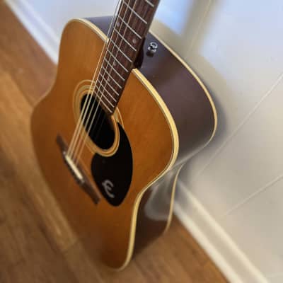 Vintage 1970s Epiphone FT-145 Acoustic Guitar image 5