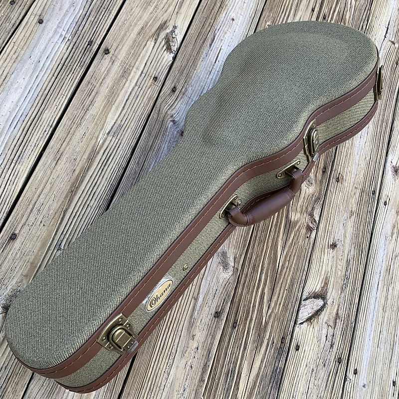 Ohana Brand Olive Tweed Archtop Hard Ukulele Case, Tenor Size Reverb