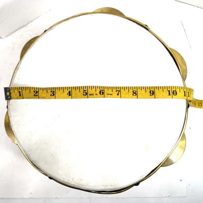 Vintage huge Egyptian tambourine percussion instrument Riq 1980s - Rainbow image 3