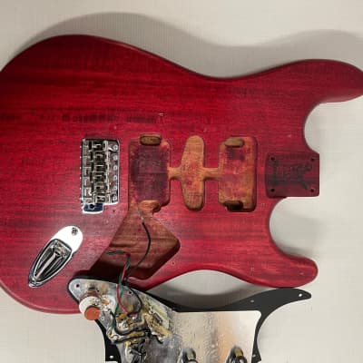 Parts Stratocaster (Allparts/Warmoth) Transparent Red image 9