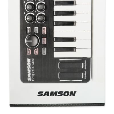 Samson Graphite M25 25-Key USB MIDI Keyboard Controller+Dual Shelf Studio Stand image 16
