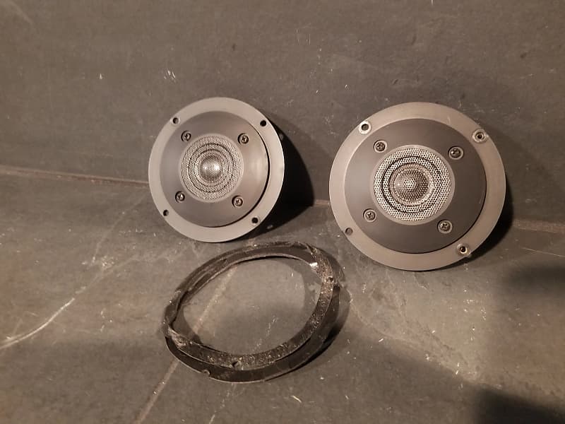 2 Matsushita EAS-9KH05S 9cm Stereo Speaker Tweeters 8ohm 40W 5K Crossover  EAS-9KH05S 9cm   Black  			