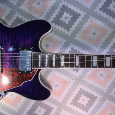 2016 Grote ES-335 Transparent Purple of Flamed Maple Finish! Just Like New! image 2