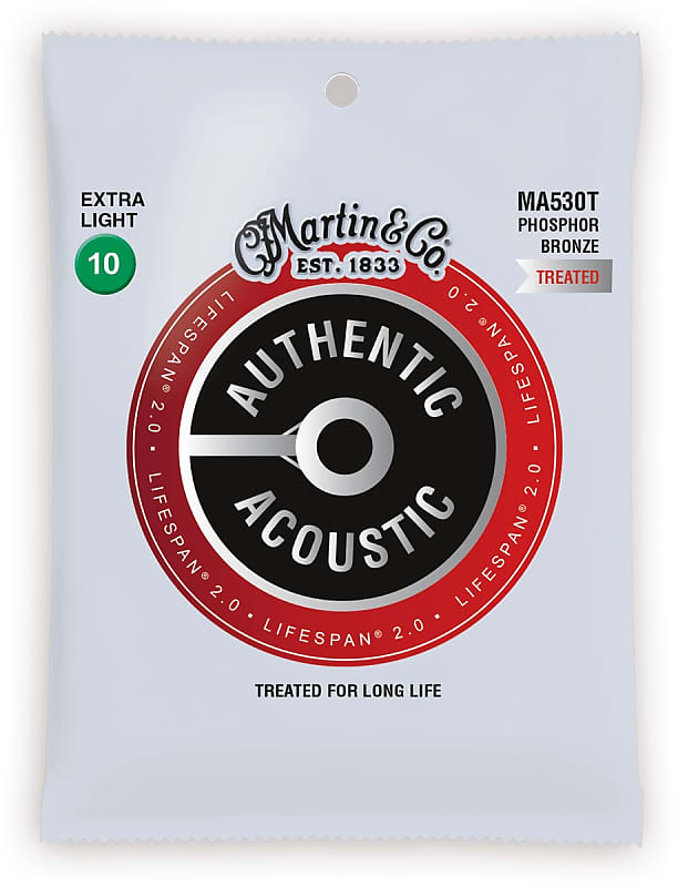 Martin MA530T Extra Light Acoustic Guitar Strings image 1