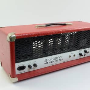 Soldano Hot Rod 100 Plus 100 Watt Tube Guitar Amplifier Head Red image 7
