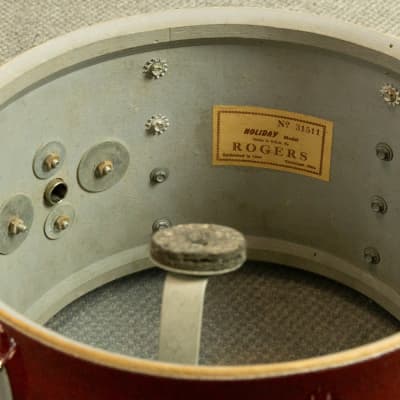 1960s Rogers Headliner Sparkling Red Pearl Drum Set image 12