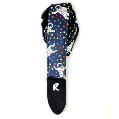 Astronaut Guitar Strap - Shiny Stars in Space -Space Man Guitar Strap- Sci Fi -Galaxy Space Guitar Strap- Astronomy-Electric Acoustic Bass image 2