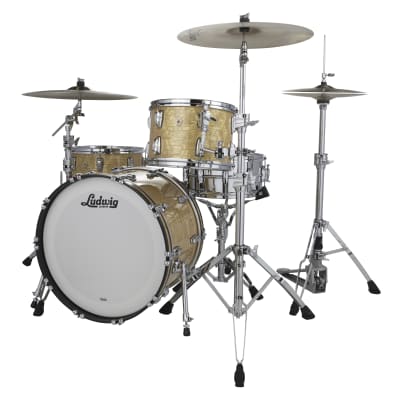 Ludwig Classic Maple Aged Onyx Fab 14x22_9x13_16x16 Drums Shell Pack  Authorized Dealer image 2