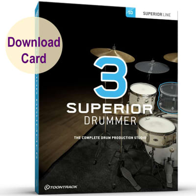 Toontrack Superior Drummer 3 - Virtual Instrument & Drum Production Plug-in -  Win/Mac Download Card image 1