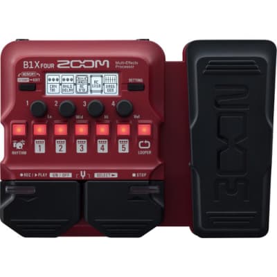 Zoom B1X FOUR Multi-Effects Processor w/ Expression Pedal for Bass image 2