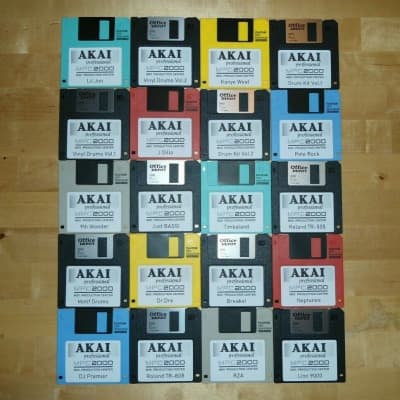 Akai MPC 2000 x20 Diskettes Drum Kit Sounds Samples Floppies Floppy image 1