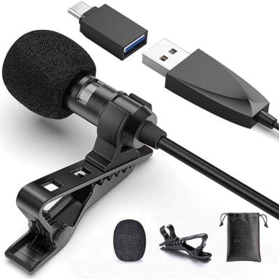 USB Conference Microphone for Computer, 360°Omnidirectional Condenser PC  Mic Pick Up Voice 10ft,One-Key Mute,Plug & Play Laptop Desktop Microphone  for