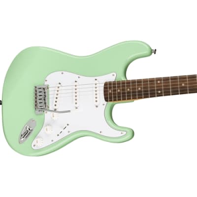 Squier FSR Affinity Series™ Stratocaster®, Laurel Fingerboard, White Pickguard, Surf Green image 5