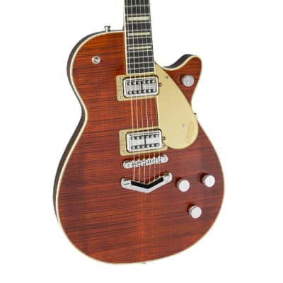 Gretsch G6228FM Players Edition Jet BT with V-Stoptail, Flame Maple, Ebony FB, Bourbon Stain (406) image 7