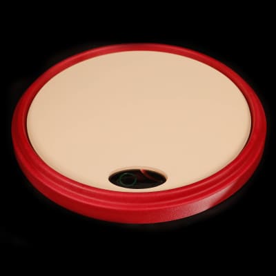 Offworld Percussion Invader V3R-GR Natural Tan Rubber Top, Red Rim & Mars Logo image 2