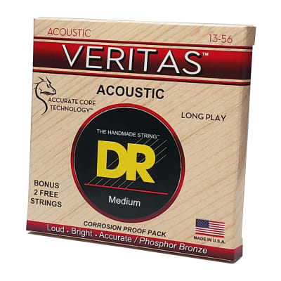 DR Strings Veritas Coated Core Technology Acoustic Guitar Strings: Medium 13-56 image 3