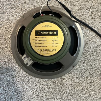 Celestion T1221-67 G12M-67 Heritage Series Greenback 20 Watt 15 Ohm Rare  Guitar Speaker