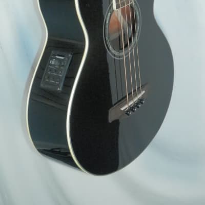 Ibanez AEB10BE-BK-14-02 Black Acoustic Electric Bass with case used image 7