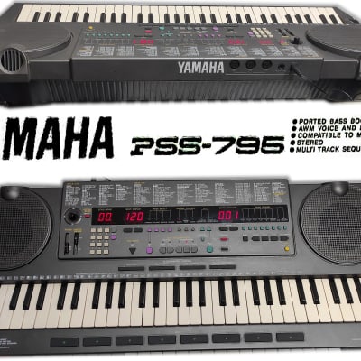 YAMAHA PSS - 795, mid 90s, Vector and PCM Synthesizer mini Keyboard w MiDi
