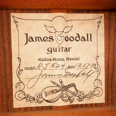 1993 Goodall RJ524 Jumbo Acoustic Guitar, Koa & Rosewood w/ Case image 6