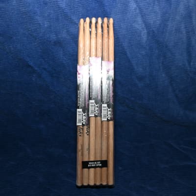 On-Stage HW7A Hickory Wood-Tip 7A Drum Sticks (12 Pair) image 1