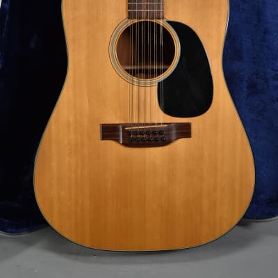 1977 Martin D12-18 Natural Finish Vintage Acoustic 12 String Guitar w/OHSC image 2