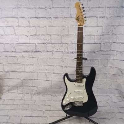 S101 Left Handed Strat Style Black Electric Guitar for sale