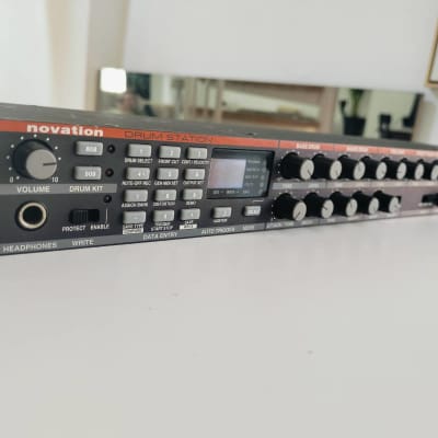 Novation Drum Station V2 5-Voice Rackmount Synthesizer 1995 - 1996 - Black with Orange Stripe