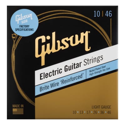 Gibson Brite Wire Reinforced Electric Guitar Strings, Light Gauge for sale