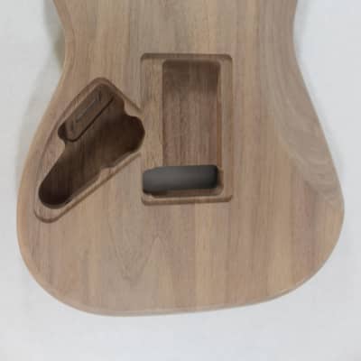 Unfinished Walnut HSS guitar body - fits Fender Strat Stratocaster neck Floyd Rose J1643 image 4