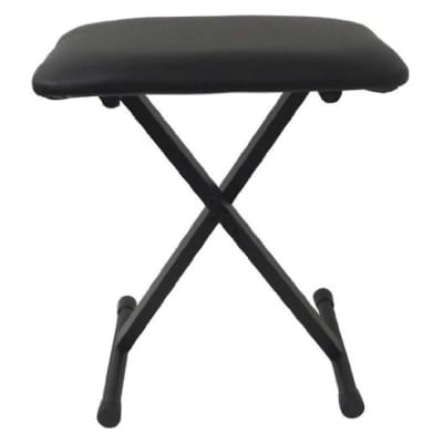 JJ Music Sales Adjustable X-Style Keyboard Bench With Cushioned Seat KB002 2020 Black image 2