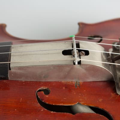 Jar Krumphans Praha  Resophonic Violin,  c. 1900, black hard shell case. image 12