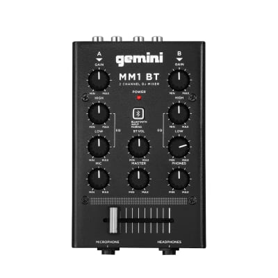 Gemini MM1BT Analog DJ Mixer with Bluetooth - Black image 2