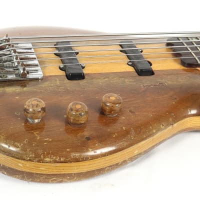 Vintage Abe Rivera Custom 6-String Electric Bass Guitar w/ Gig Bag image 4
