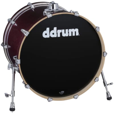ddrum Reflex 18x22 Bass Drum Red Sparkle Wrap for sale