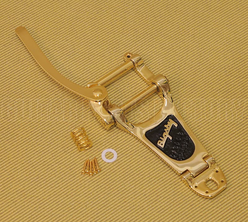 006-0151-100 Gretsch Bigsby Left-Handed Gold B7 LH Tailpiece image 1