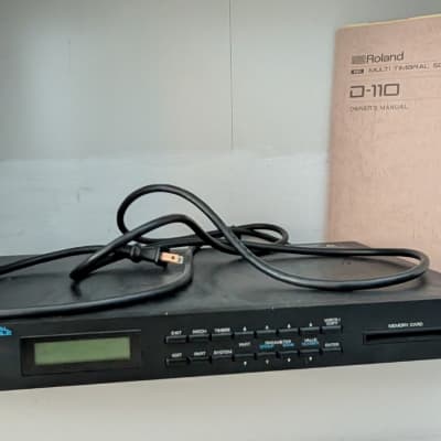 Roland D-110 Multi Timbral Sound Module 1988 - 1991 - Black - Original Owner's Manual Included!!